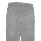 CARHARTT Mens Relaxed Grey Denim Jeans W40 L30 Workwear Zip Closure