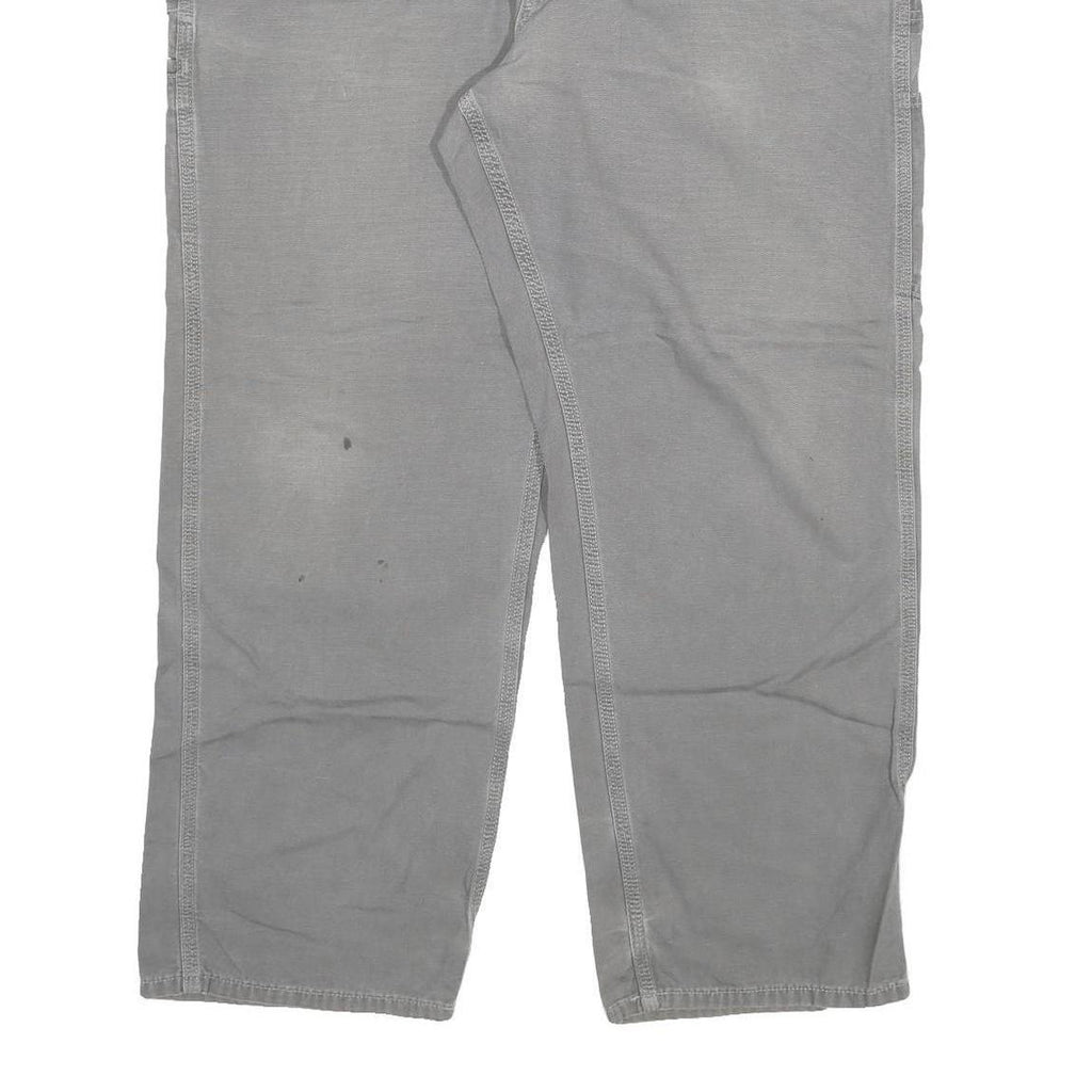 CARHARTT Mens Relaxed Grey Denim Jeans W40 L30 Workwear Zip Closure