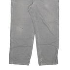 CARHARTT Mens Relaxed Grey Denim Jeans W40 L30 Workwear Zip Closure