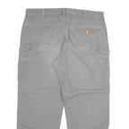 CARHARTT Mens Relaxed Grey Denim Jeans W40 L30 Workwear Zip Closure