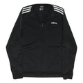 ADIDAS Mens Black & White Track Jacket L Polyester Blend Zip Sportswear