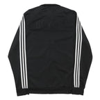 ADIDAS Mens Black & White Track Jacket L Polyester Blend Zip Sportswear