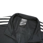 ADIDAS Mens Black & White Track Jacket L Polyester Blend Zip Sportswear