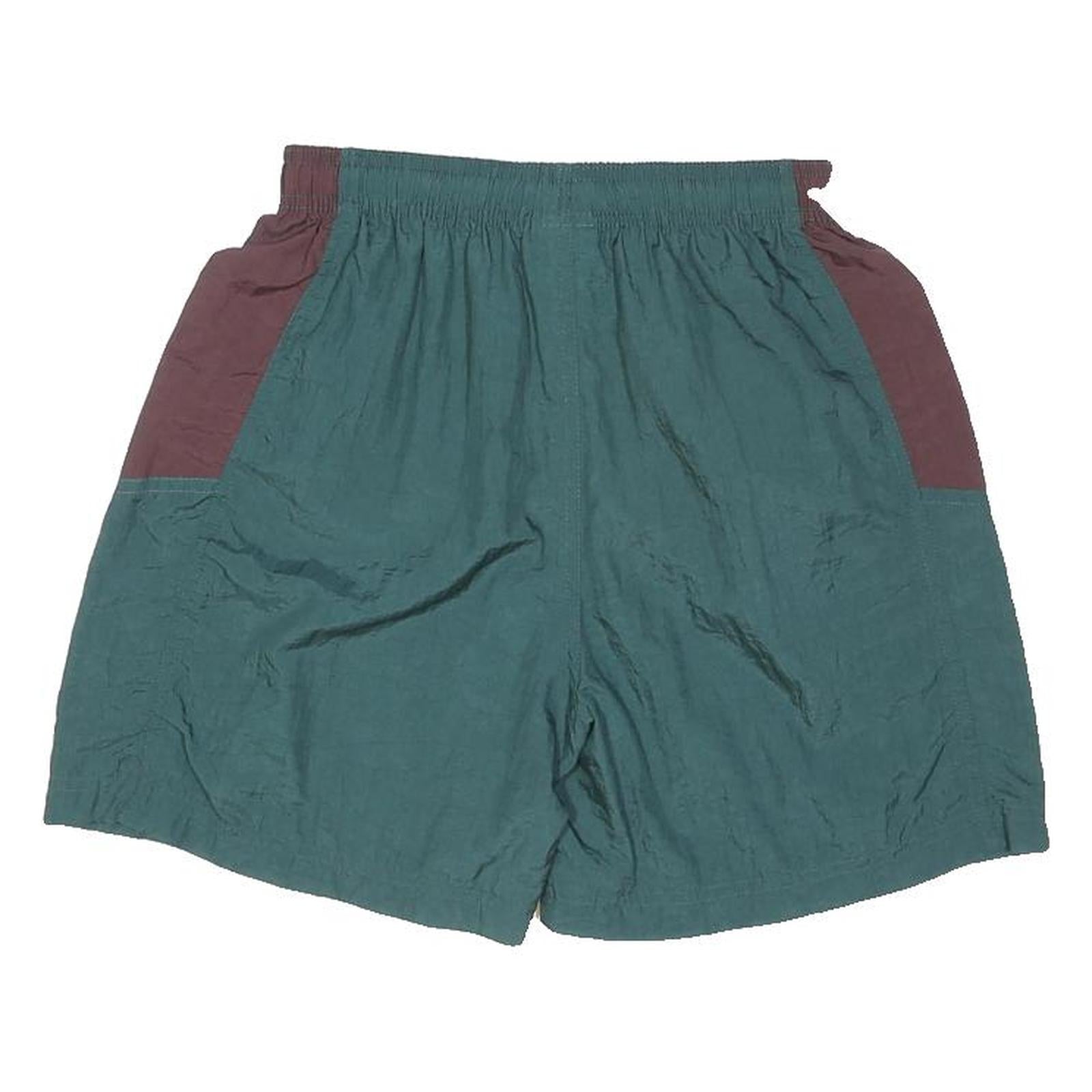 UMBRO Boys Shorts Green & Maroon Nylon Casual L W24 Sportswear