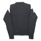 REEBOK Mens Black & White Zip Jacket XS Polyester Blend Colourblock Sportswear