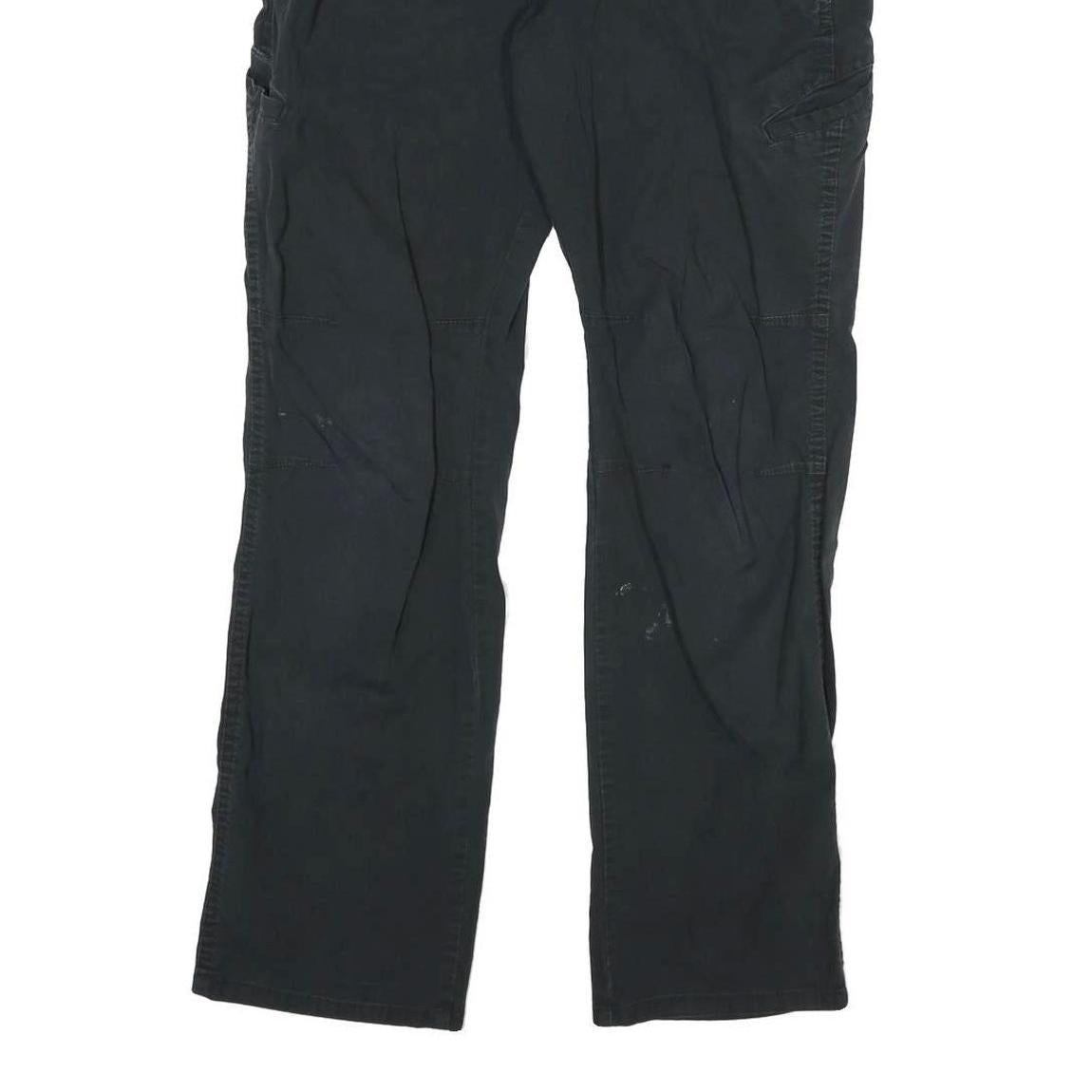 DICKIES Mens Cotton Blend Black Regular Straight Trousers W32 L32 Workwear Zip