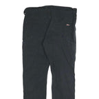 DICKIES Mens Cotton Blend Black Regular Straight Trousers W32 L32 Workwear Zip