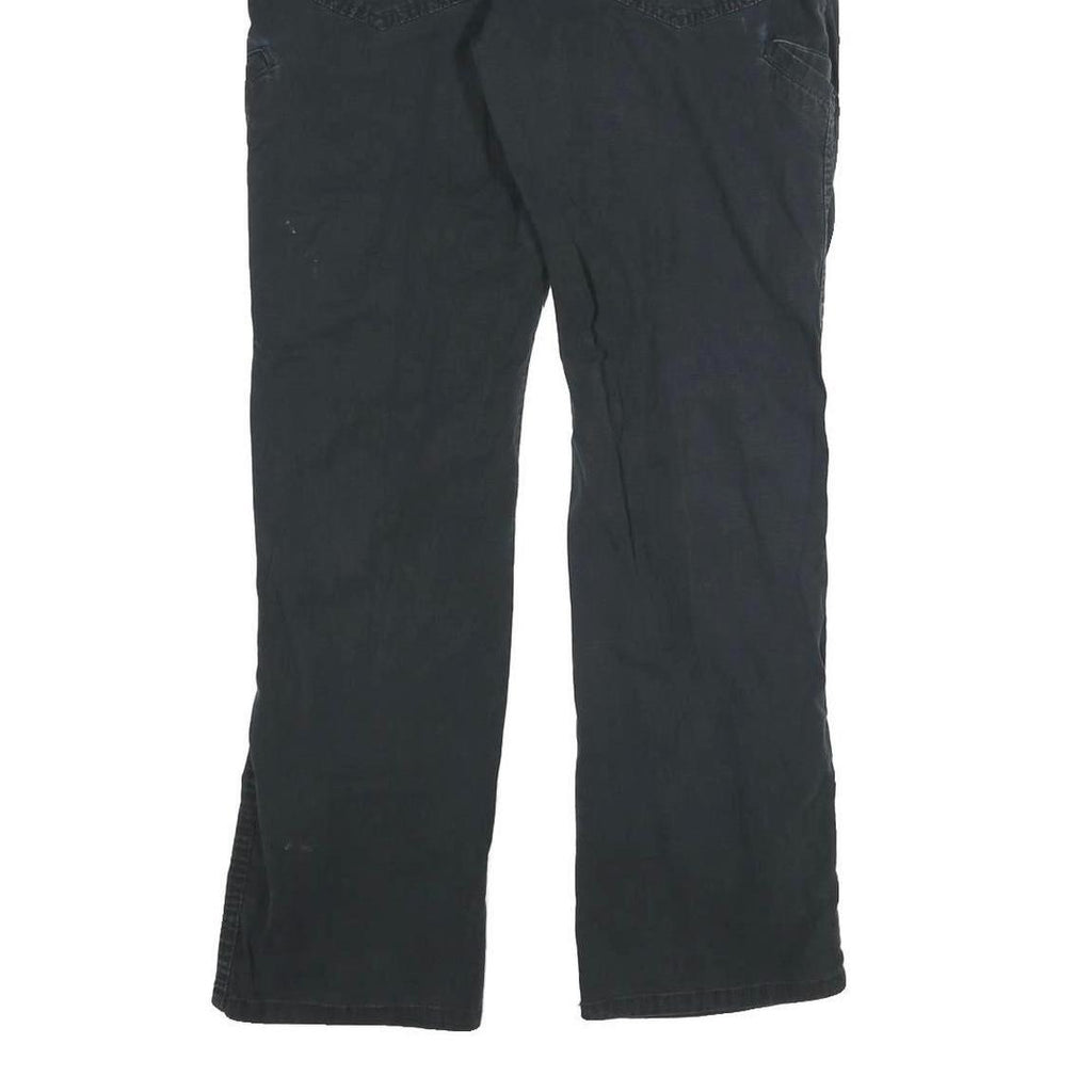 DICKIES Mens Cotton Blend Black Regular Straight Trousers W32 L32 Workwear Zip