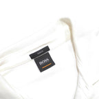 BOSS HUGO BOSS Mens White Cotton Blend Short Sleeve Plain XL Polo Shirt Casual