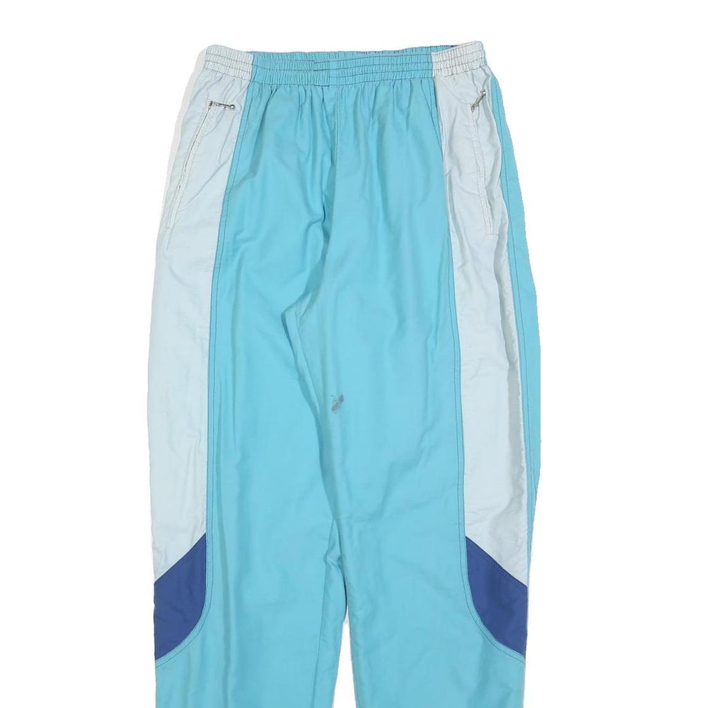 Mens Joggers Blue & White Relaxed Tapered S W26 L32 Polyester Blend Sports