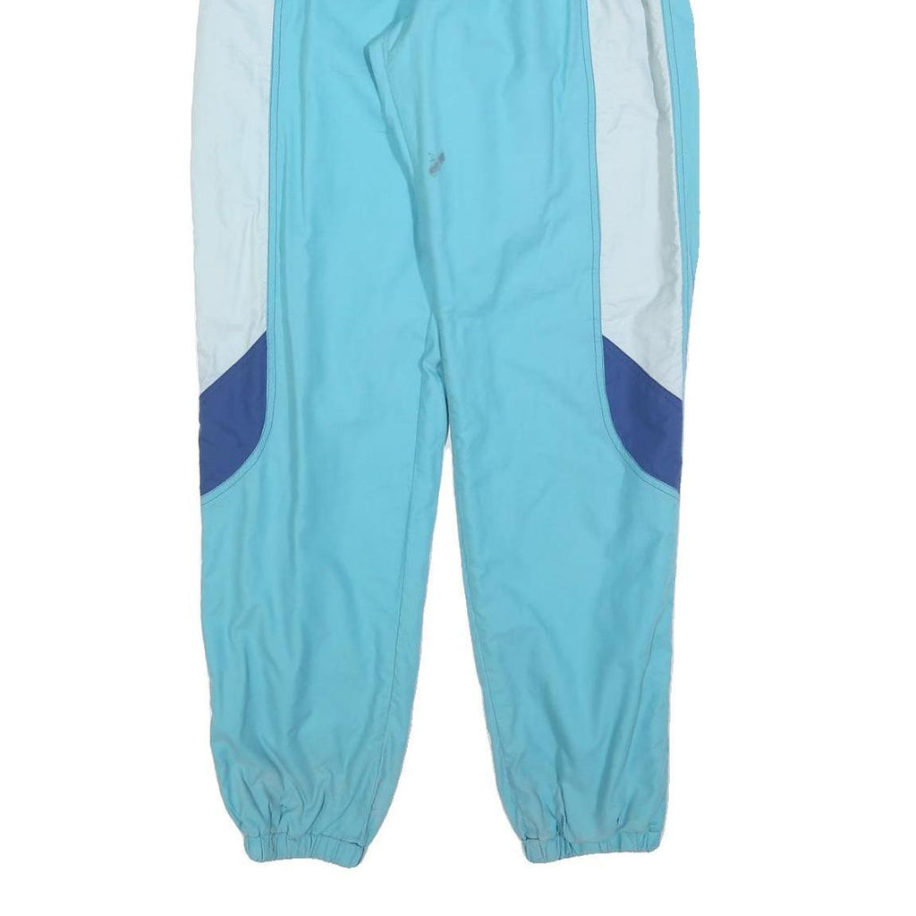 Mens Joggers Blue & White Relaxed Tapered S W26 L32 Polyester Blend Sports