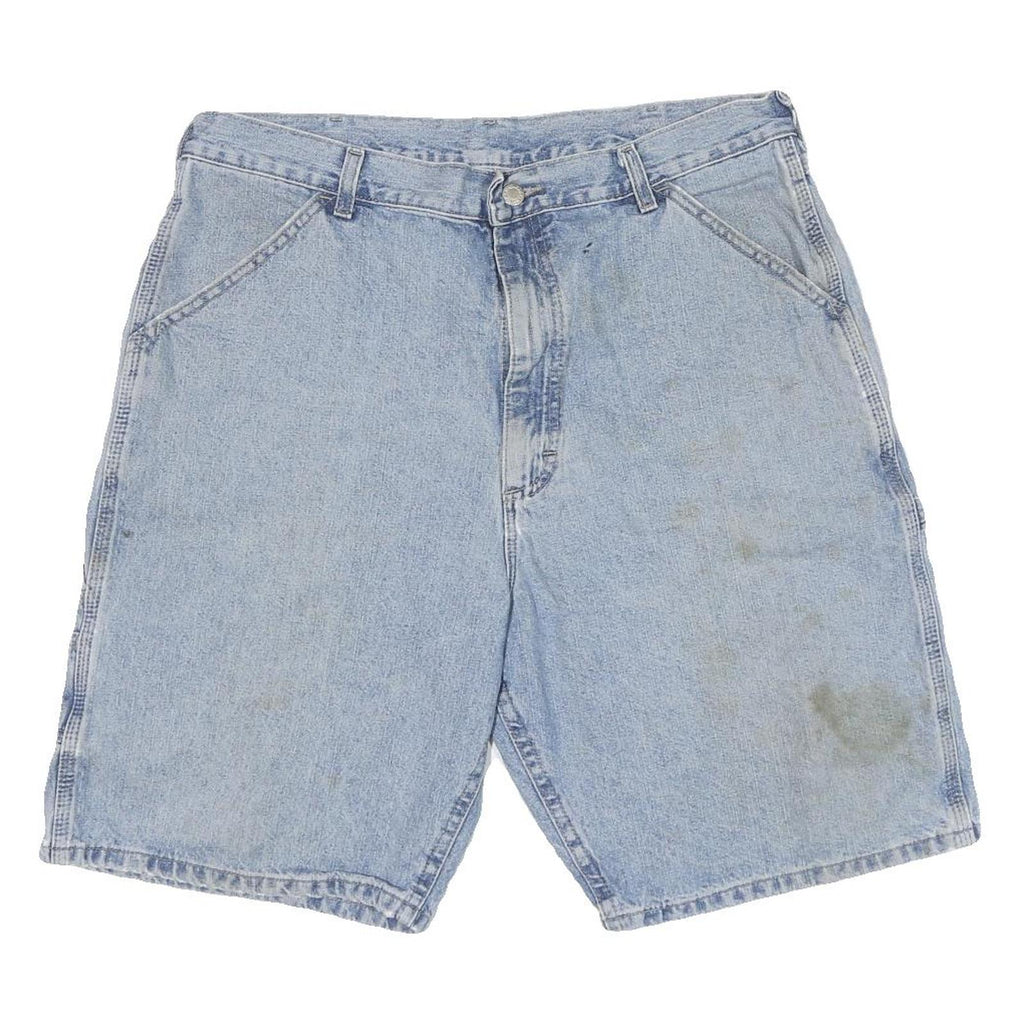 WRANGLER Mens Cotton Blend Blue Casual Denim Shorts L W36