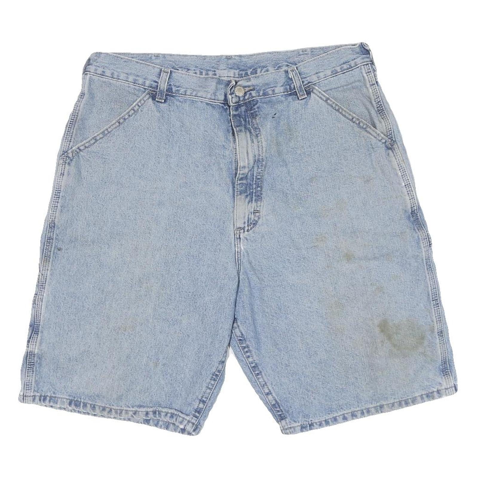 WRANGLER Mens Cotton Blend Blue Casual Denim Shorts L W36