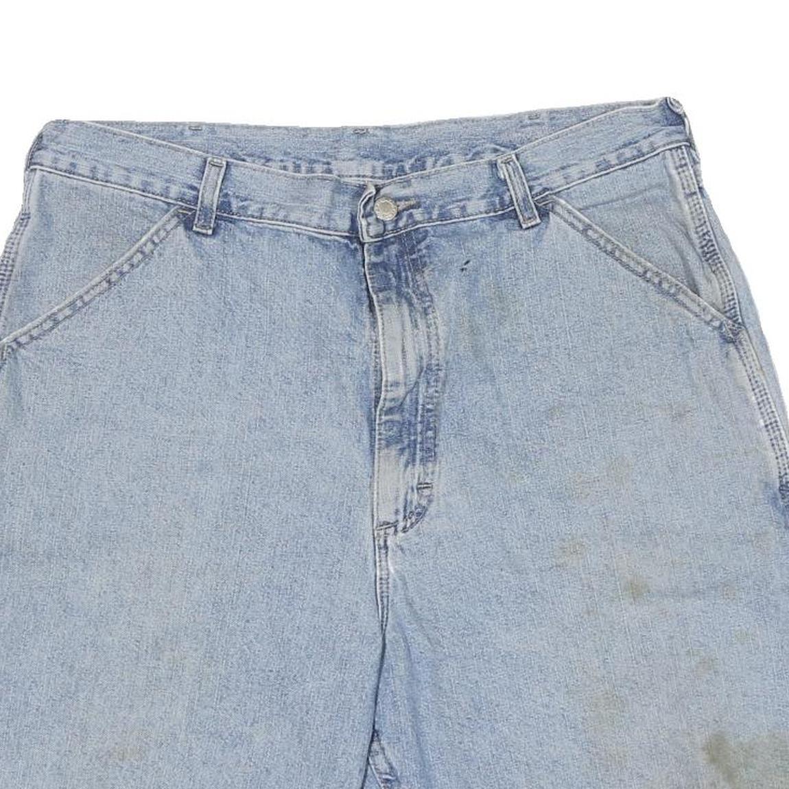 WRANGLER Mens Cotton Blend Blue Casual Denim Shorts L W36