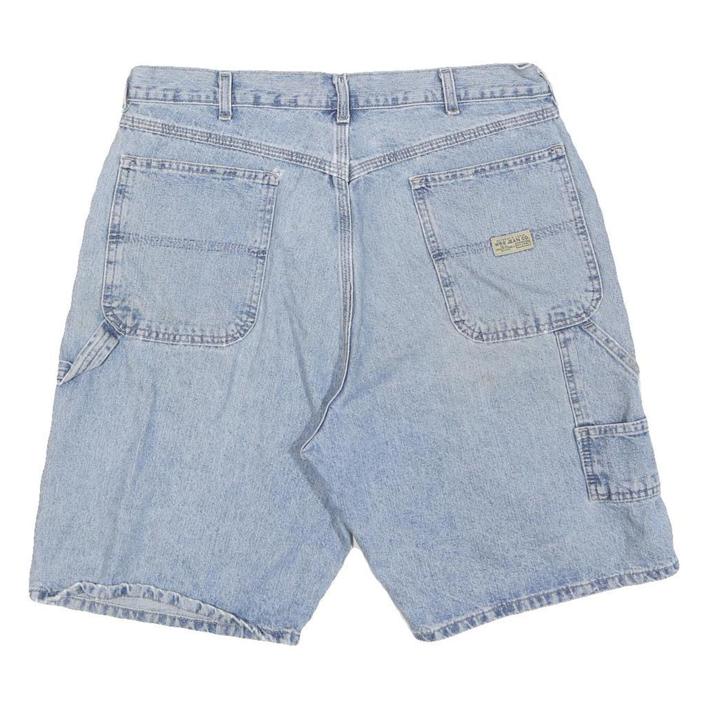 WRANGLER Mens Cotton Blend Blue Casual Denim Shorts L W36