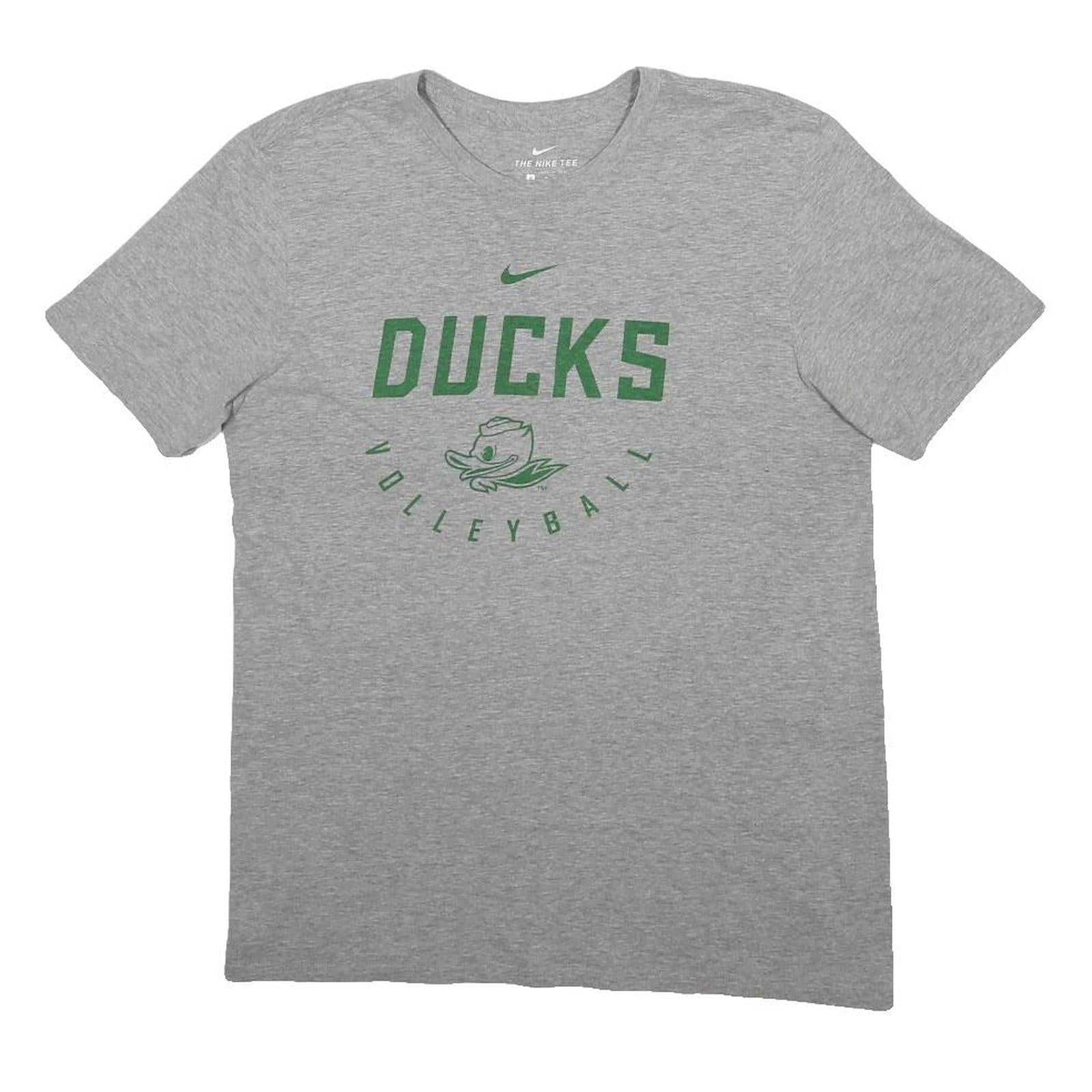 NIKE Mens Grey Ducks Graphic T-Shirt M Short Sleeve Crew Neck Cotton Blend