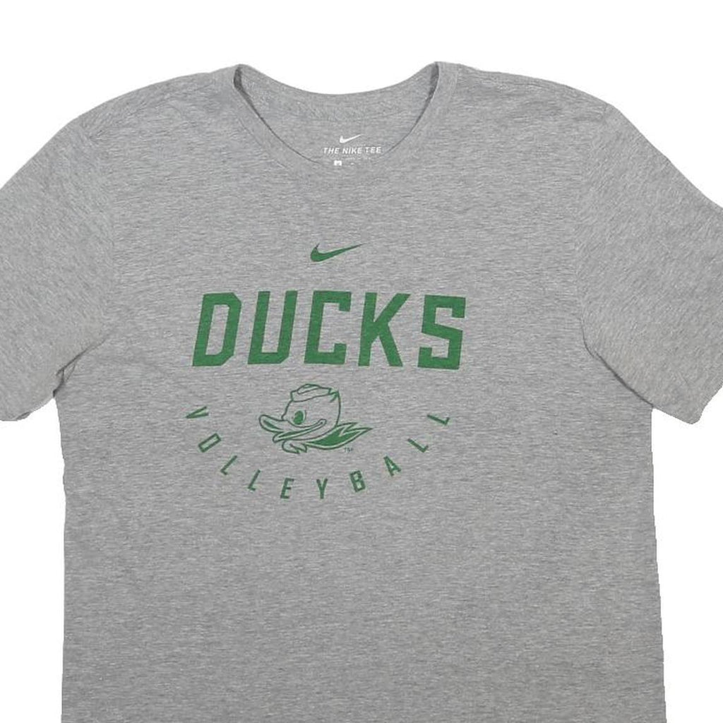 NIKE Mens Grey Ducks Graphic T-Shirt M Short Sleeve Crew Neck Cotton Blend