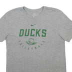 NIKE Mens Grey Ducks Graphic T-Shirt M Short Sleeve Crew Neck Cotton Blend