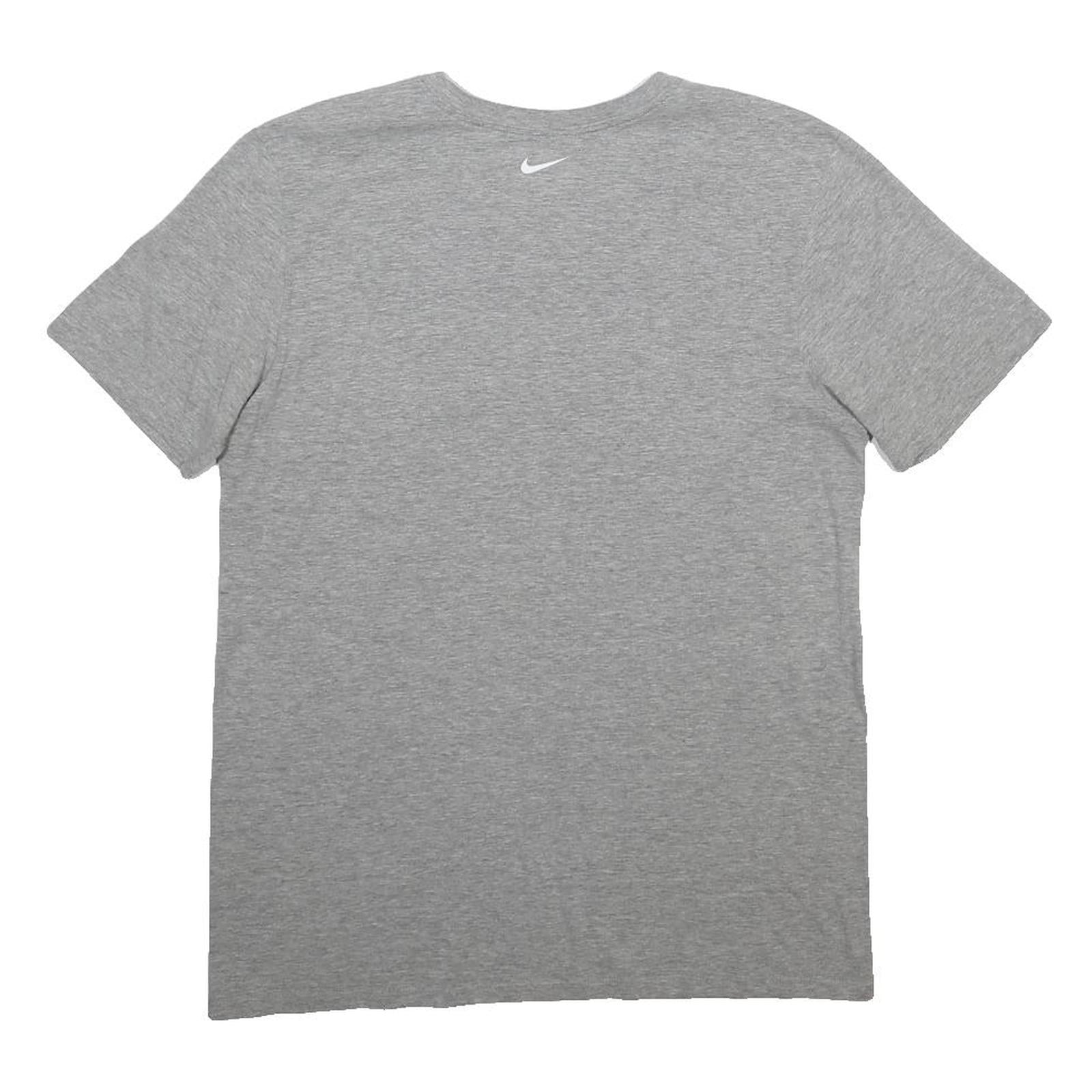 NIKE Mens Grey Ducks Graphic T-Shirt M Short Sleeve Crew Neck Cotton Blend