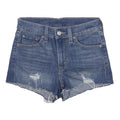 LEVI'S Womens Denim Blue Cut-Off Shorts S W26 Distressed Raw Hem Casual