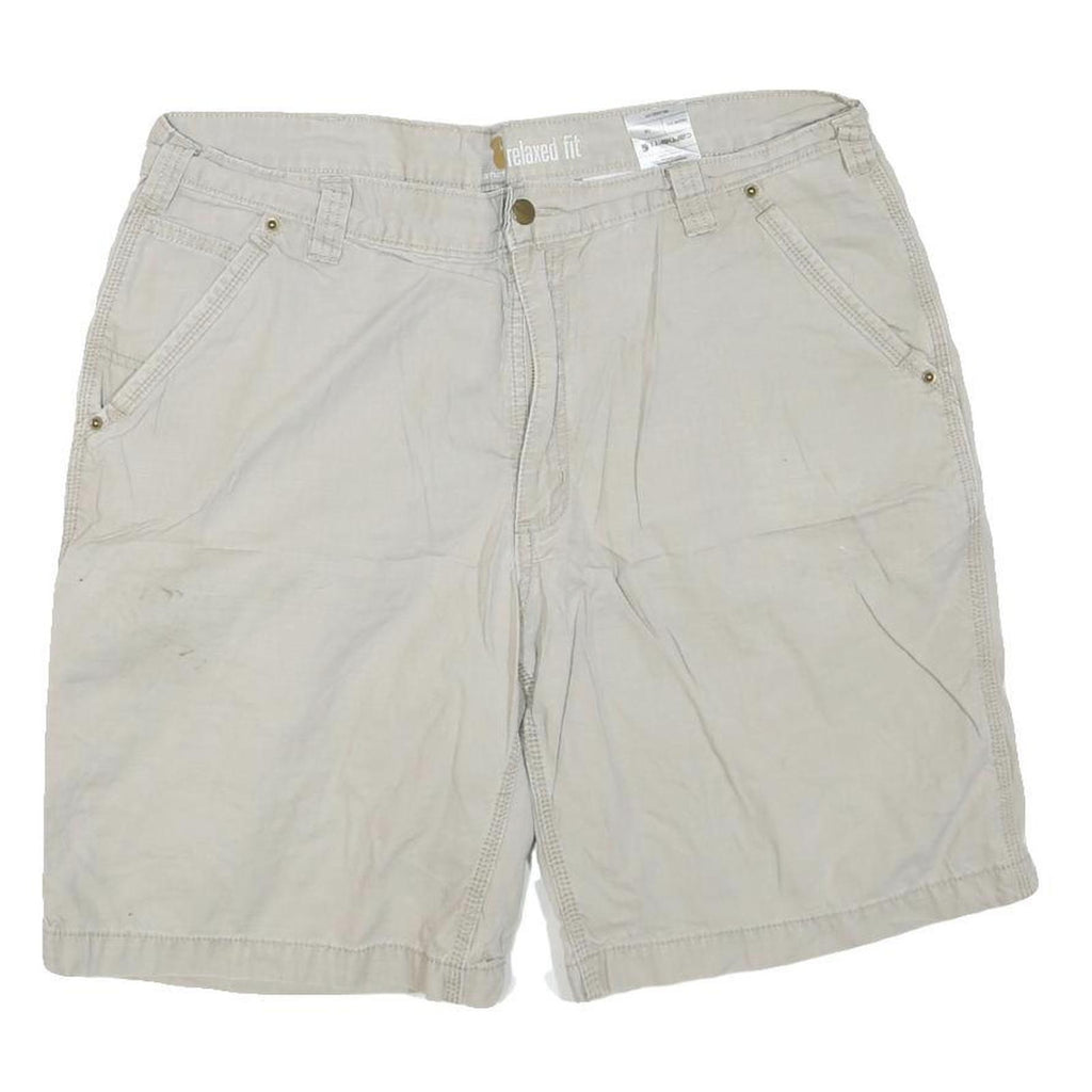 CARHARTT Mens Shorts Beige Casual Relaxed Fit L W38 Durable Workwear