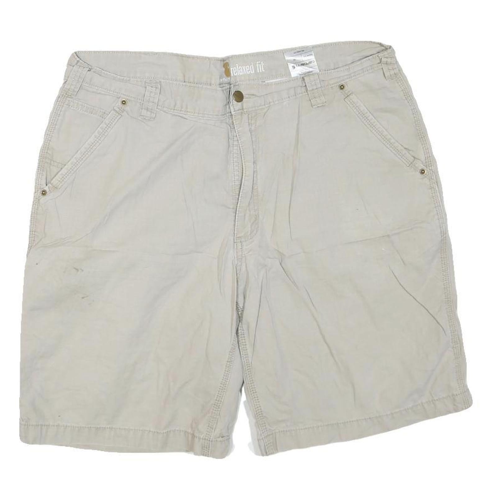 CARHARTT Mens Shorts Beige Casual Relaxed Fit L W38 Durable Workwear