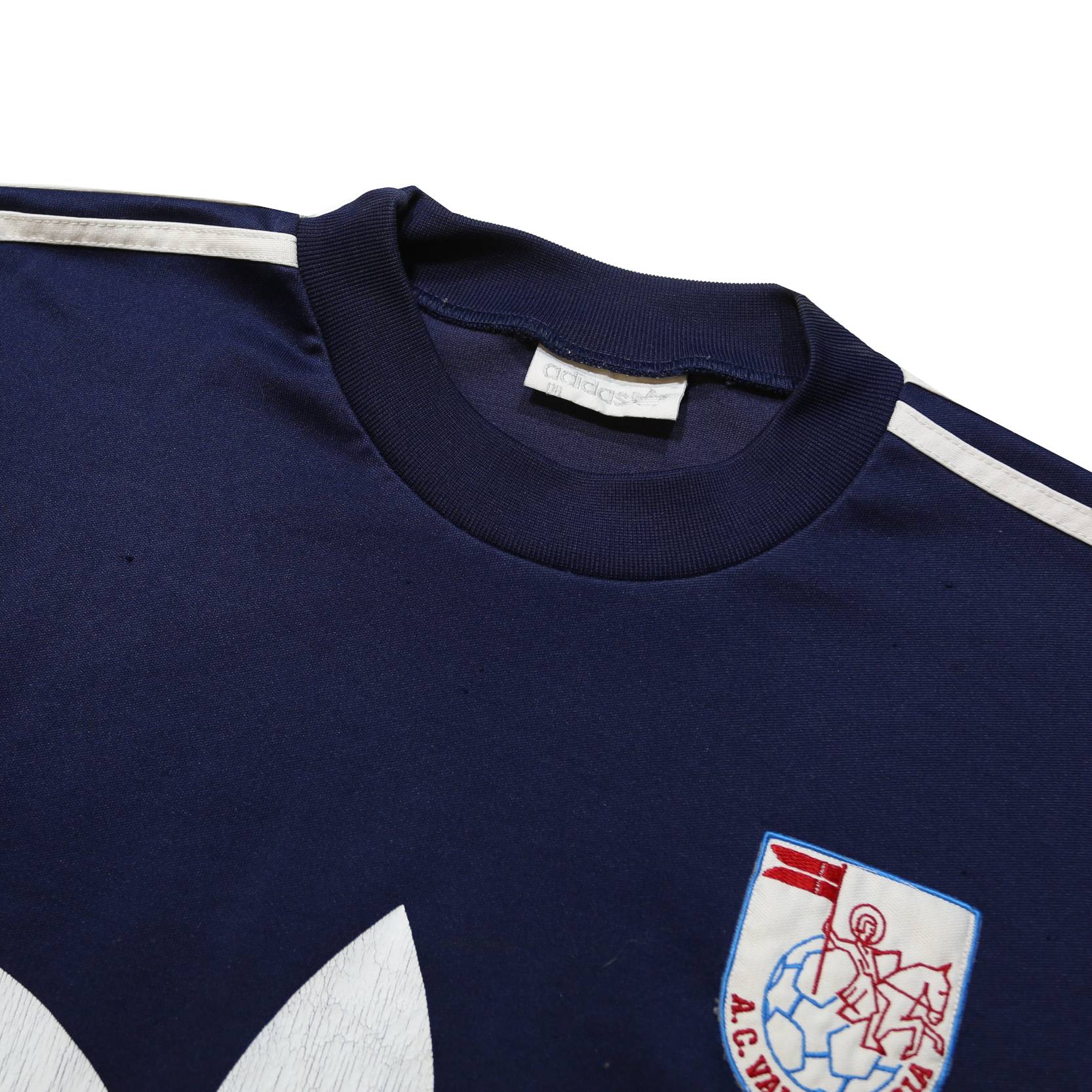 ADIDAS ORIGINALS Mens Navy Blue & White Sweatshirt Crew Neck XL Retro Logo