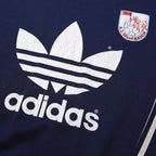 ADIDAS ORIGINALS Mens Navy Blue & White Sweatshirt Crew Neck XL Retro Logo
