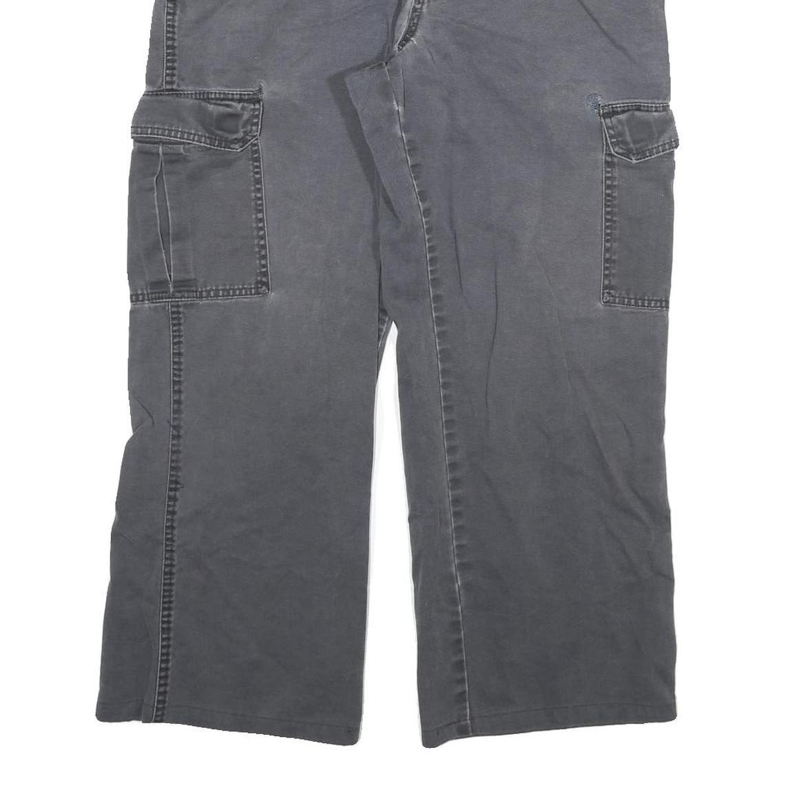 DICKIES Mens Cotton Blend Relaxed Cargo Trousers Black W30 L26 Workwear Utility