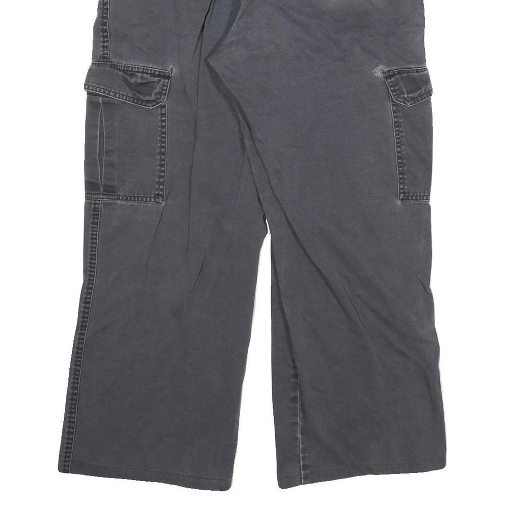 DICKIES Mens Cotton Blend Relaxed Cargo Trousers Black W30 L26 Workwear Utility