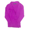 RALPH LAUREN Womens Blouse Purple V-Neck Long Sleeve M