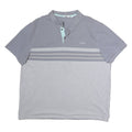 CALVIN KLEIN Mens Blue & Light Blue Cotton Short Sleeve Striped 2XL Polo Shirt