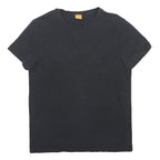 HUGO BOSS Mens Black Plain T-Shirt L Short Sleeve Crew Neck Casual Cotton Blend