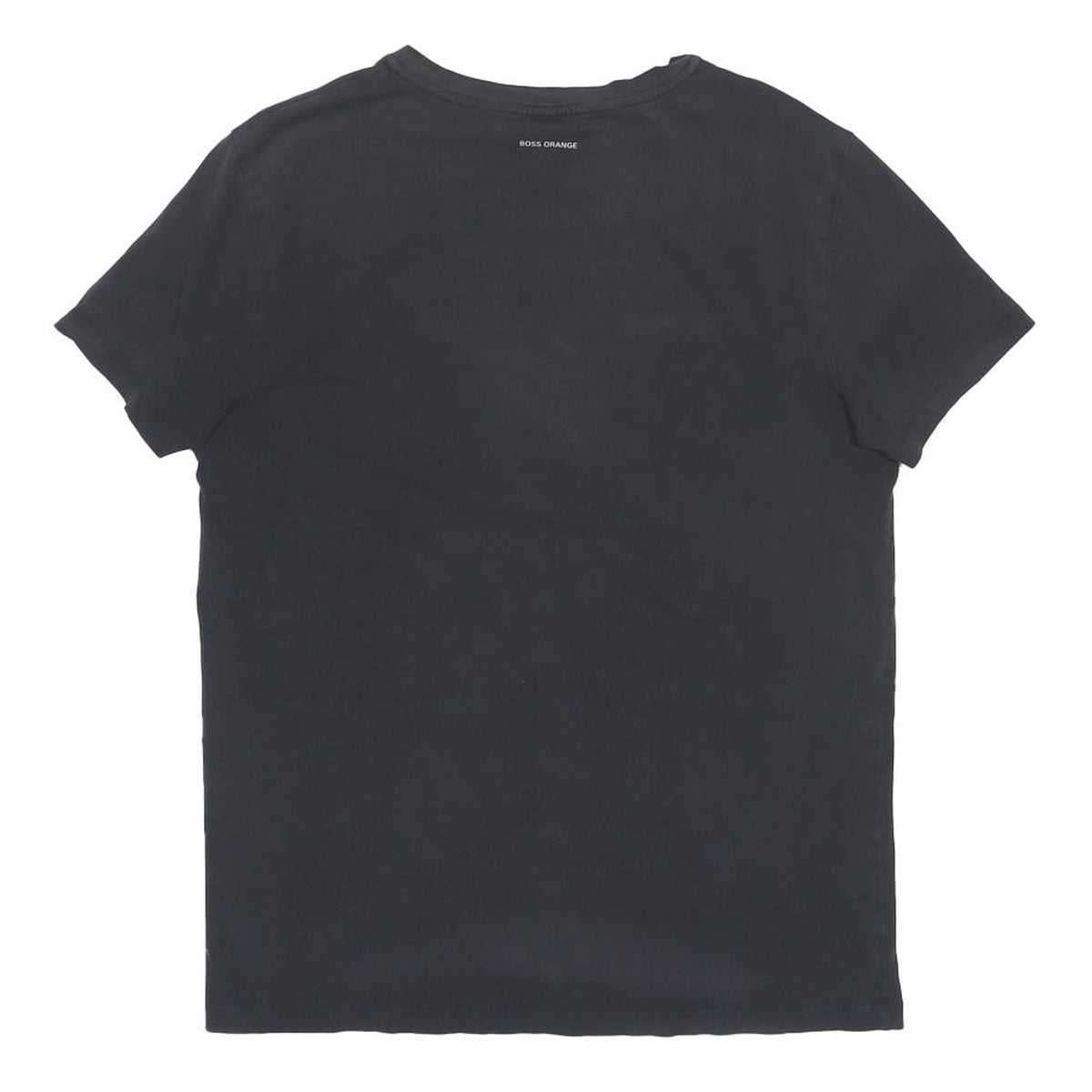 HUGO BOSS Mens Black Plain T-Shirt L Short Sleeve Crew Neck Casual Cotton Blend