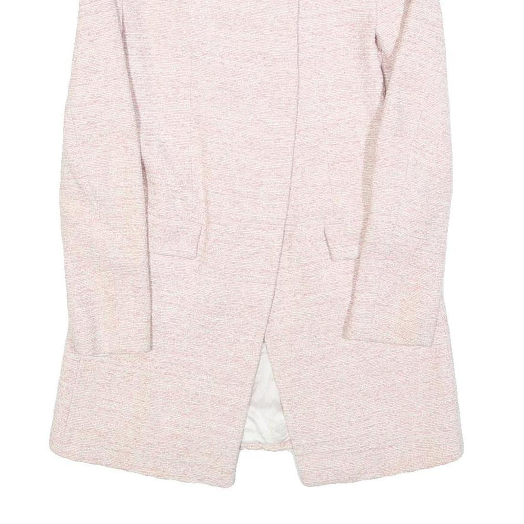 ZARA BASIC Womens Pink Jacket S Polyester Blend Plain Button Closure