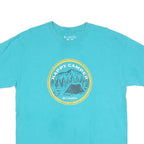 COLUMBIA Mens Blue Happy Camper Graphic T-Shirt L Short Sleeve Crew Neck Outdoor