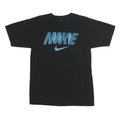 NIKE Mens Black Blue Graphic T-Shirt M Short Sleeve Crew Neck Cotton Casual