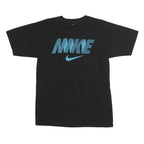 NIKE Mens Black Blue Graphic T-Shirt M Short Sleeve Crew Neck Cotton Casual