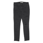 LEVI'S 711 Skinny Womens Jeans Black Slim Denim W28 L30 Distressed Cotton Blend