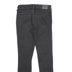 LEVI'S 711 Skinny Womens Jeans Black Slim Denim W28 L30 Distressed Cotton Blend