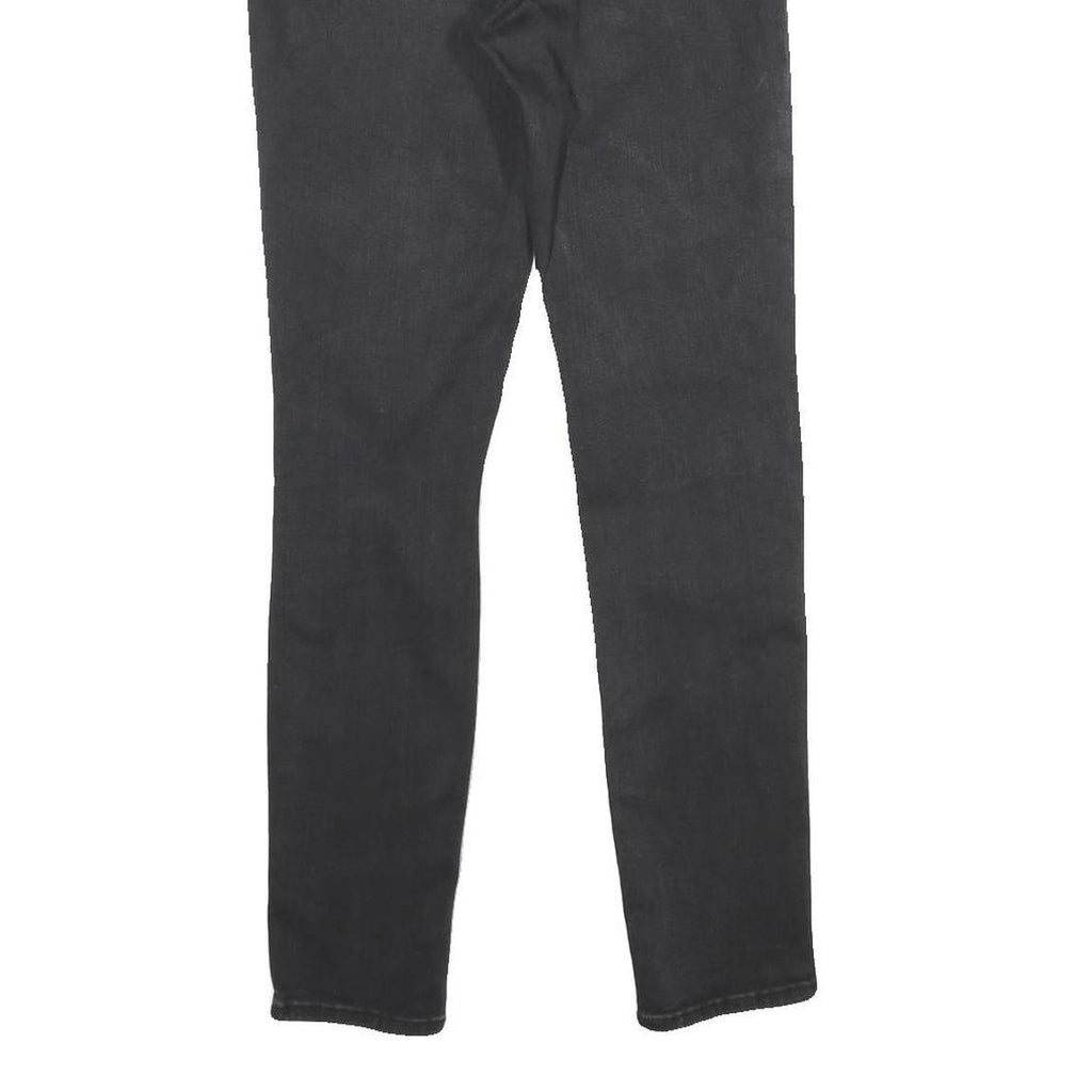 LEVI'S 711 Skinny Womens Jeans Black Slim Denim W28 L30 Distressed Cotton Blend