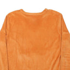 BEST CONNECTION Womens Orange V-Neck M Zipper Pocket Sweatshirt Polyester Blend