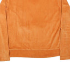 BEST CONNECTION Womens Orange V-Neck M Zipper Pocket Sweatshirt Polyester Blend