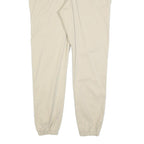 URBAN CLASSICS Mens Slim Beige & Cream Drawstring Casual Trousers W36 L32 Cotton