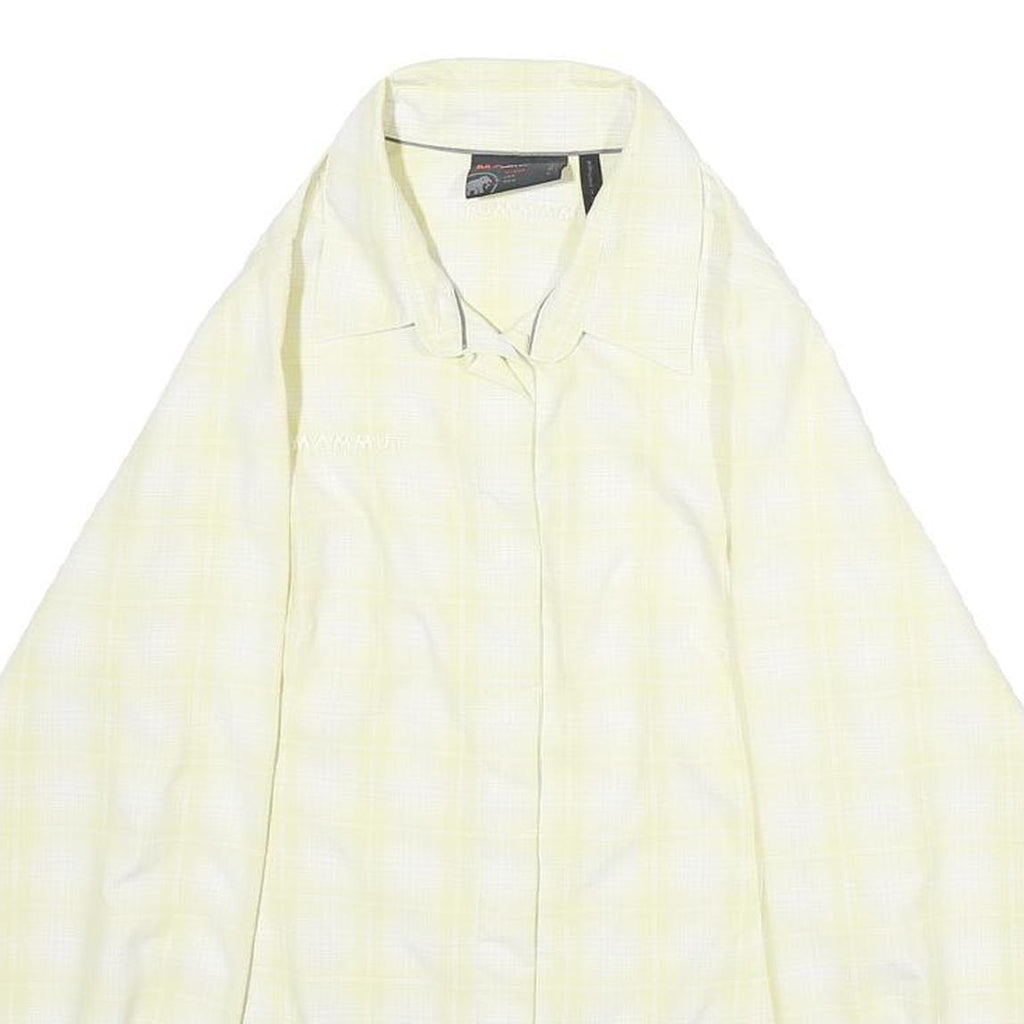 MAMMUT Womens Cream & Yellow Shirt M Lightweight Outdoor Style Button Closure