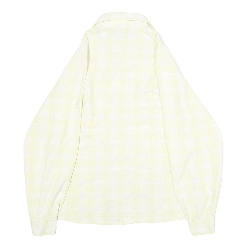 MAMMUT Womens Cream & Yellow Shirt M Lightweight Outdoor Style Button Closure