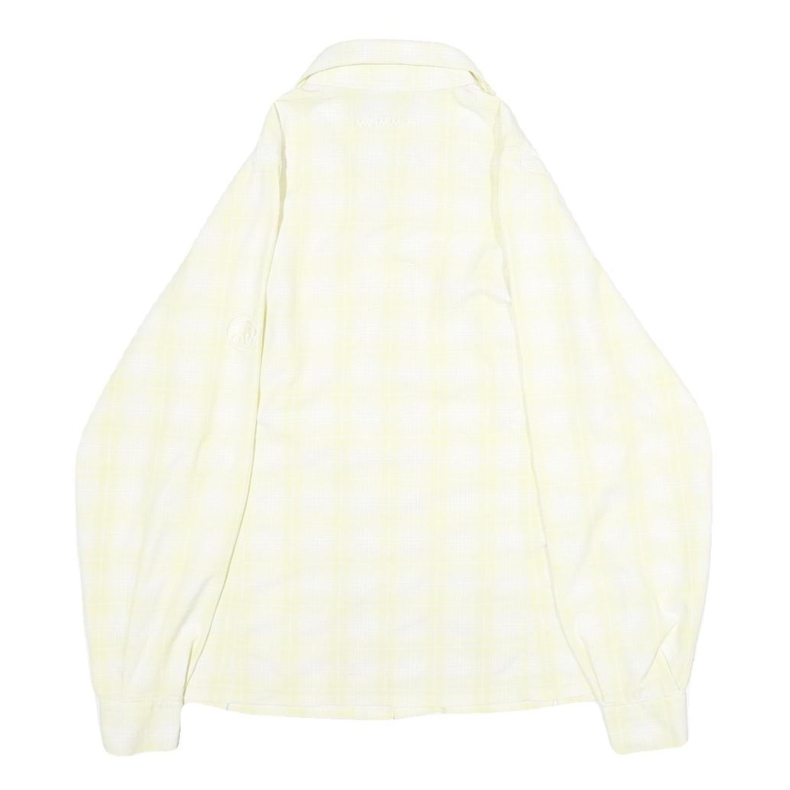 MAMMUT Womens Cream & Yellow Shirt M Lightweight Outdoor Style Button Closure