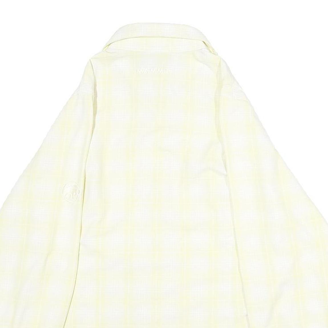 MAMMUT Womens Cream & Yellow Shirt M Lightweight Outdoor Style Button Closure