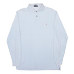 GANT Mens White Long Sleeve Plain Cotton Polo Shirt XL Classic Fit