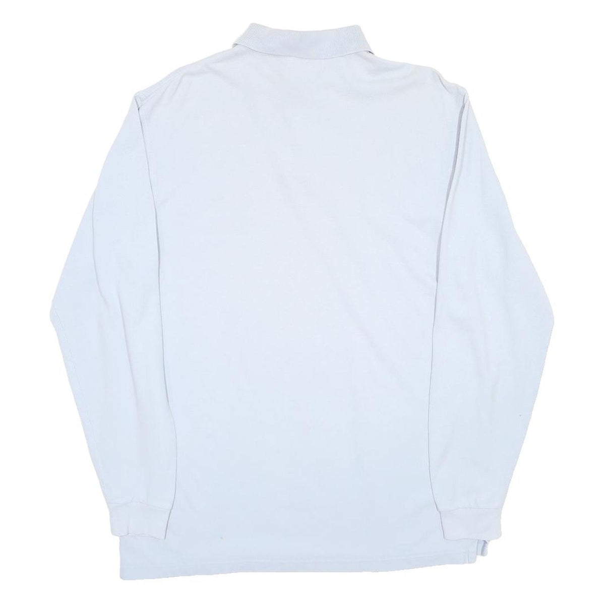 GANT Mens White Long Sleeve Plain Cotton Polo Shirt XL Classic Fit
